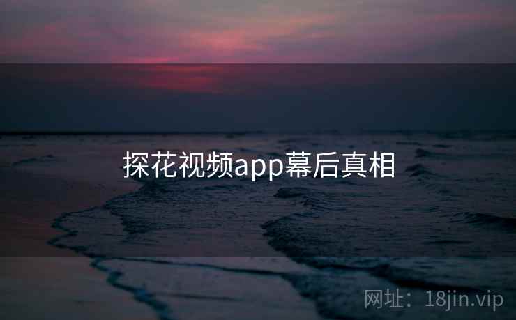 探花视频app幕后真相