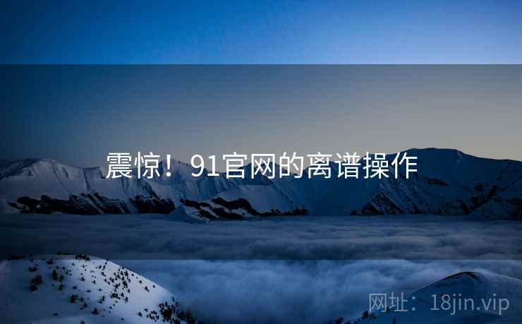 震惊！91官网的离谱操作